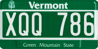 VT license plate XQQ786