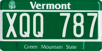 VT license plate XQQ787