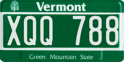 VT license plate XQQ788