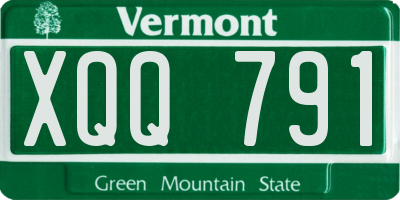 VT license plate XQQ791