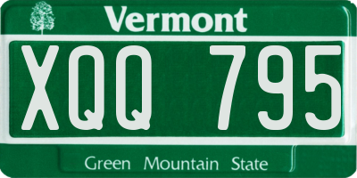 VT license plate XQQ795