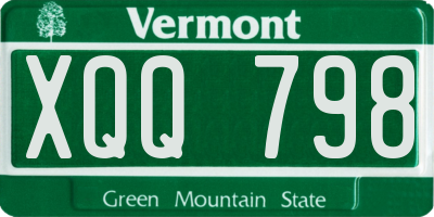 VT license plate XQQ798