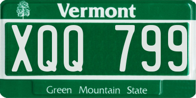 VT license plate XQQ799