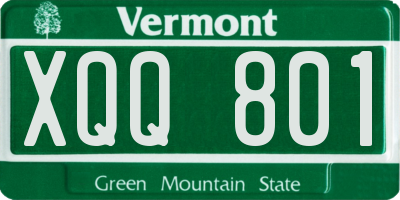 VT license plate XQQ801