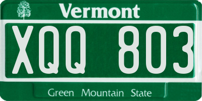 VT license plate XQQ803