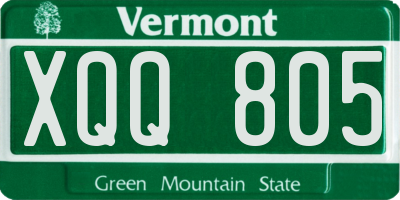 VT license plate XQQ805