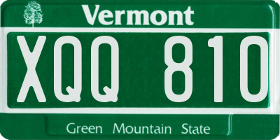 VT license plate XQQ810