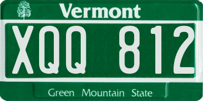VT license plate XQQ812