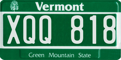 VT license plate XQQ818
