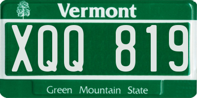 VT license plate XQQ819