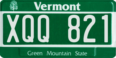 VT license plate XQQ821