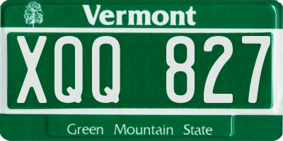 VT license plate XQQ827