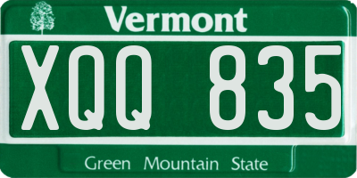 VT license plate XQQ835