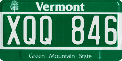 VT license plate XQQ846