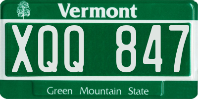 VT license plate XQQ847