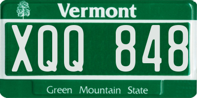 VT license plate XQQ848