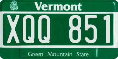 VT license plate XQQ851