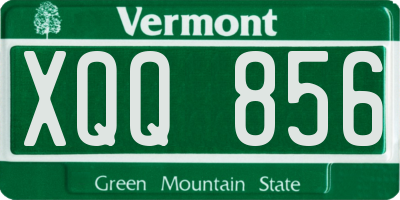 VT license plate XQQ856