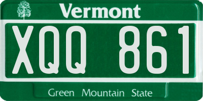 VT license plate XQQ861
