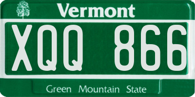 VT license plate XQQ866