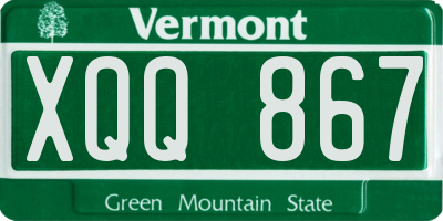 VT license plate XQQ867