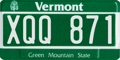 VT license plate XQQ871