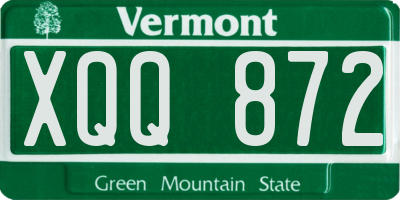 VT license plate XQQ872