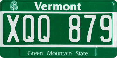VT license plate XQQ879