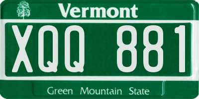 VT license plate XQQ881