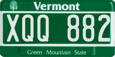 VT license plate XQQ882