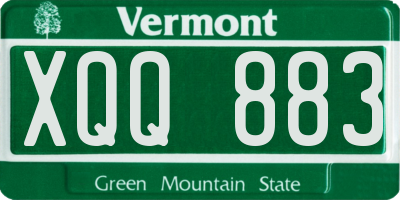 VT license plate XQQ883