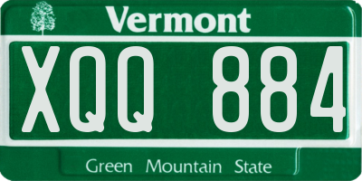 VT license plate XQQ884