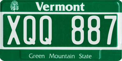VT license plate XQQ887