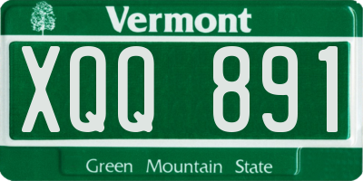 VT license plate XQQ891