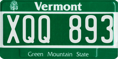 VT license plate XQQ893