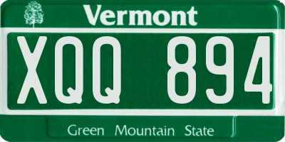 VT license plate XQQ894
