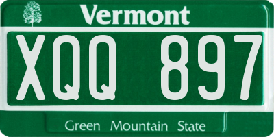 VT license plate XQQ897