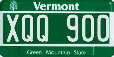 VT license plate XQQ900