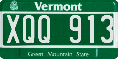 VT license plate XQQ913