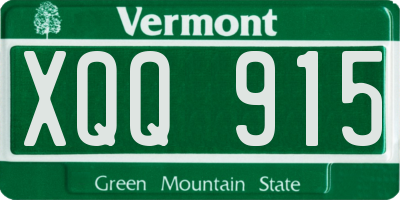 VT license plate XQQ915