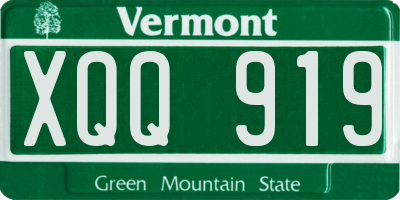 VT license plate XQQ919