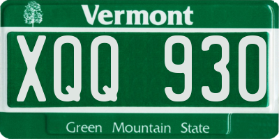 VT license plate XQQ930