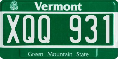 VT license plate XQQ931
