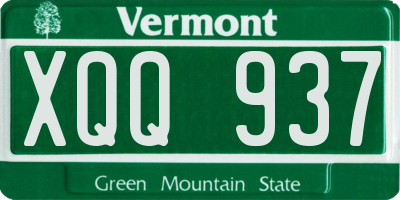 VT license plate XQQ937