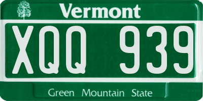 VT license plate XQQ939