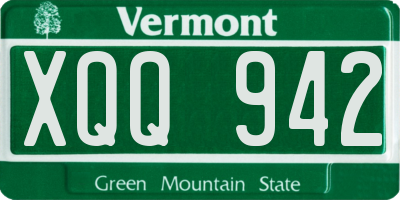 VT license plate XQQ942