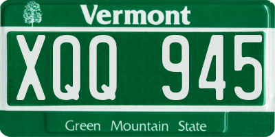 VT license plate XQQ945