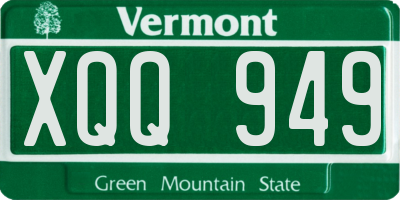 VT license plate XQQ949