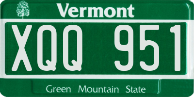 VT license plate XQQ951