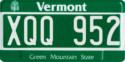 VT license plate XQQ952